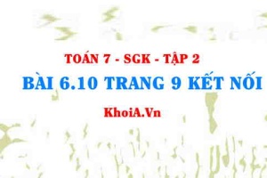 Bài 6.10 trang 9 Toán 7 Kết nối tri thức Tập 2